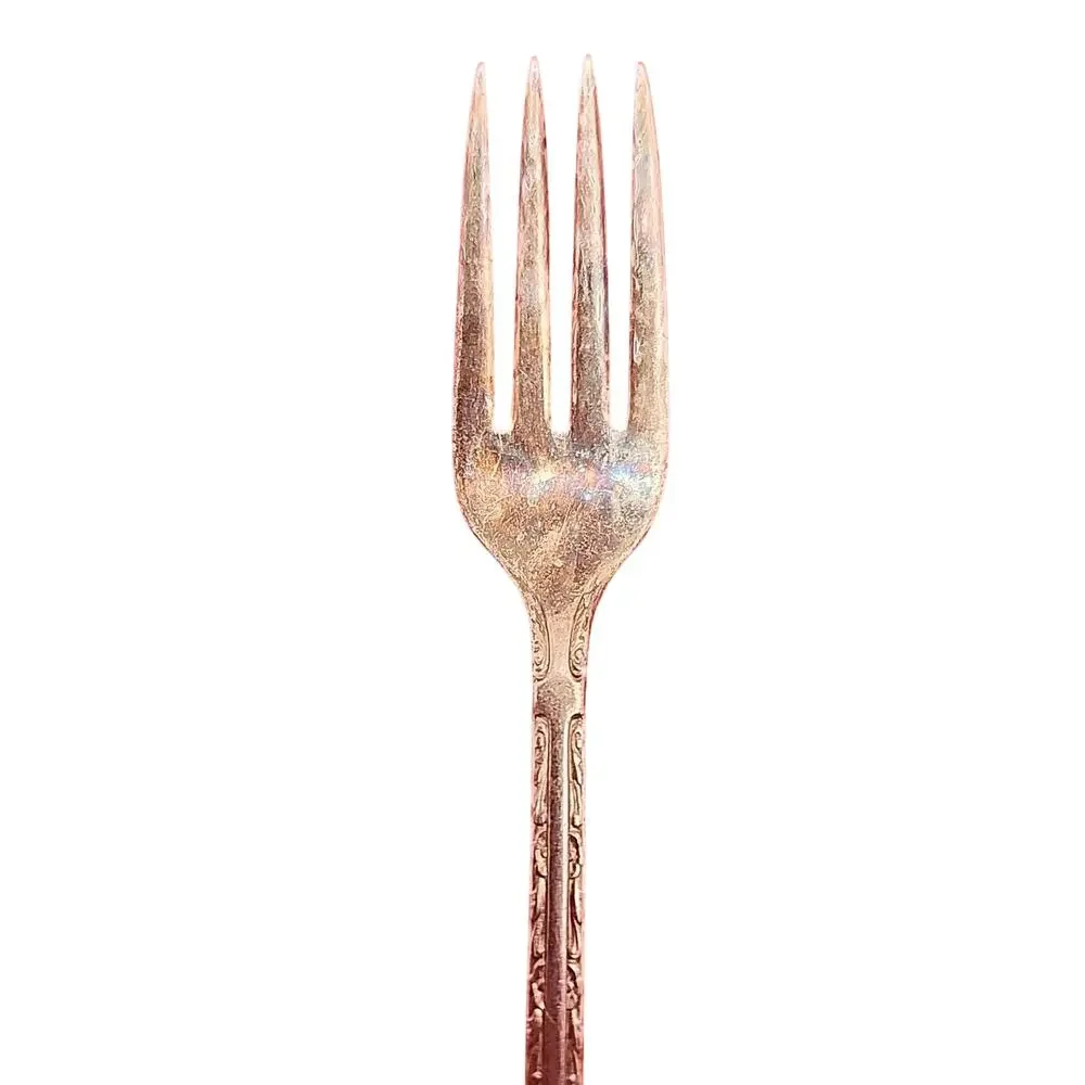Vintage 1940 Wm Rogers & Son EXQUISITE Grille Fork Silver-Plate 7 3/4